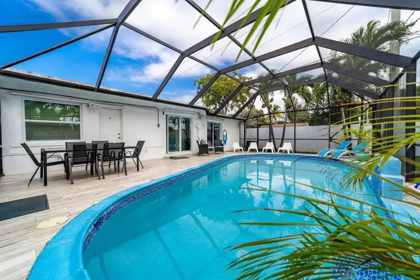 Private Heated Pool Villa In Ftl Near Beach Fort Lauderdale Exterior foto